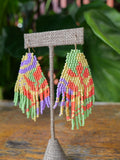 Heliconia Love Beaded Earrings