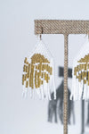 Monstera Magic drop earrings