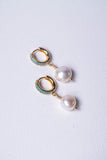 Ocean Mist Pearl Huggie Earrings