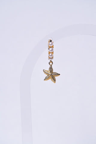 The best pair ever - Dainty Pearl and Star Fish combo Huggie