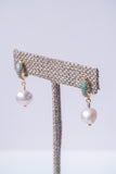 Ocean Mist Pearl Huggie Earrings