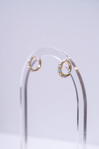 Opal Hoop Huggies