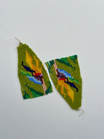 Hawaiian Bird’s of Paradise bloom earrings