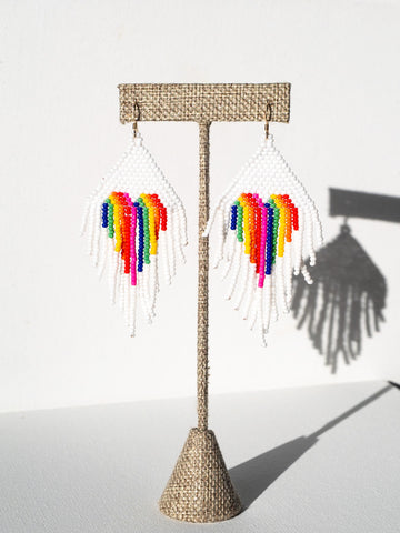 Heartfelt pride earrings