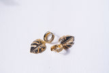 Fancy Monstera Huggie Earrings