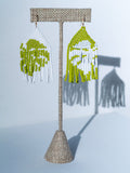 Monstera Magic drop earrings