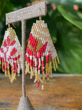 Heliconia Love Beaded Earrings