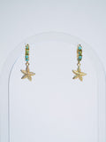 Starfish Turquoise Huggie