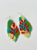 Heliconia love beaded earrings