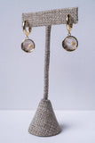 Moon Mother of Pearl Huggie