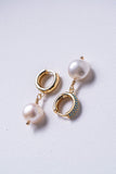 Ocean Mist Pearl Huggie Earrings