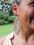 Neon Palm Earrings