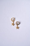 The best pair ever - Dainty Pearl and Star Fish combo Huggie
