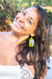 Monstera Magic drop earrings