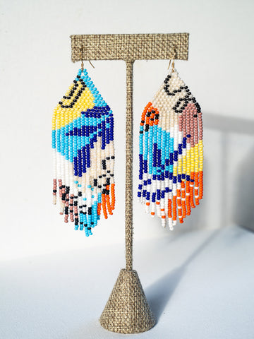 Tropical Groove beaded earrings