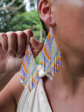Neon Palm Earrings