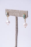 Ocean Mist Pearl Huggie Earrings