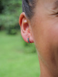 Opal Huggie Hoops
