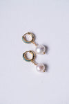 Ocean Mist Pearl Huggie Earrings