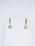 Starfish Turquoise Huggie