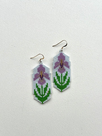 Orchid blossom earrings