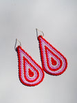 Love bomb beaded earrings