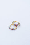 Opal Huggie Hoops