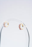 Opal Huggie Hoops