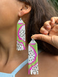 Fruity slice - Dragon fruit earrings