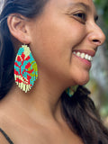Heliconia love beaded earrings