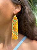 Fruity slice - Orange juice earrings