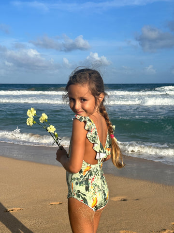 Malia ruffle one piece top swimsuit